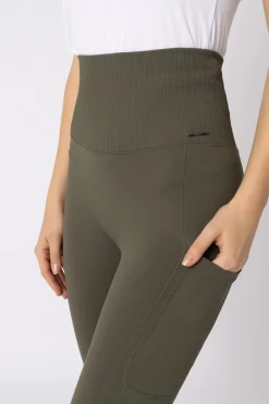 Janine Women's nahtlose Knie Besatz Tights mit Handytasche