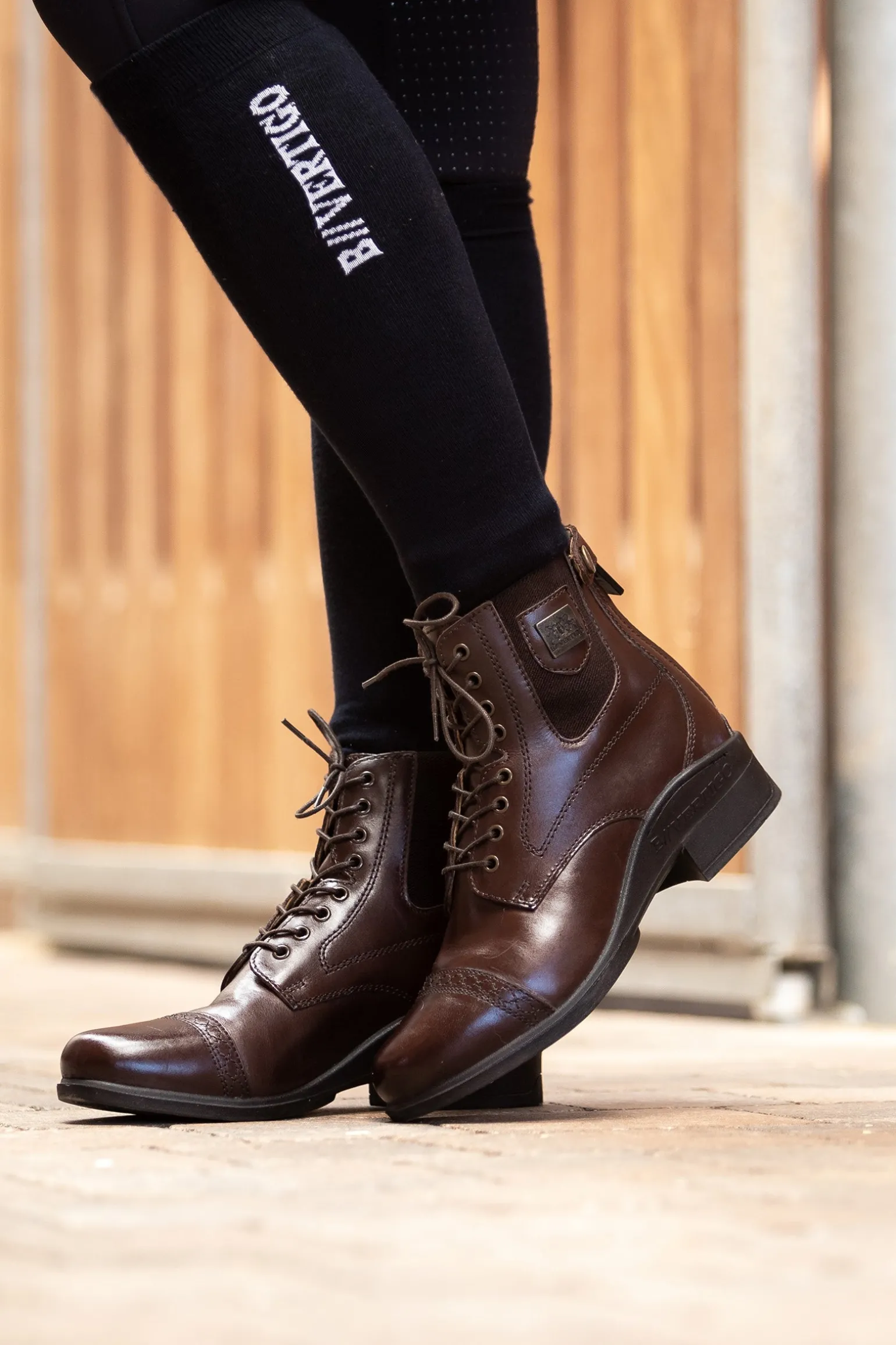 Jupiter Geschnürte Damen Lederreitstiefeletten