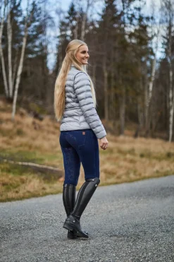 Kacy Damen Jeans Thermoreithose mit Vollbesatz