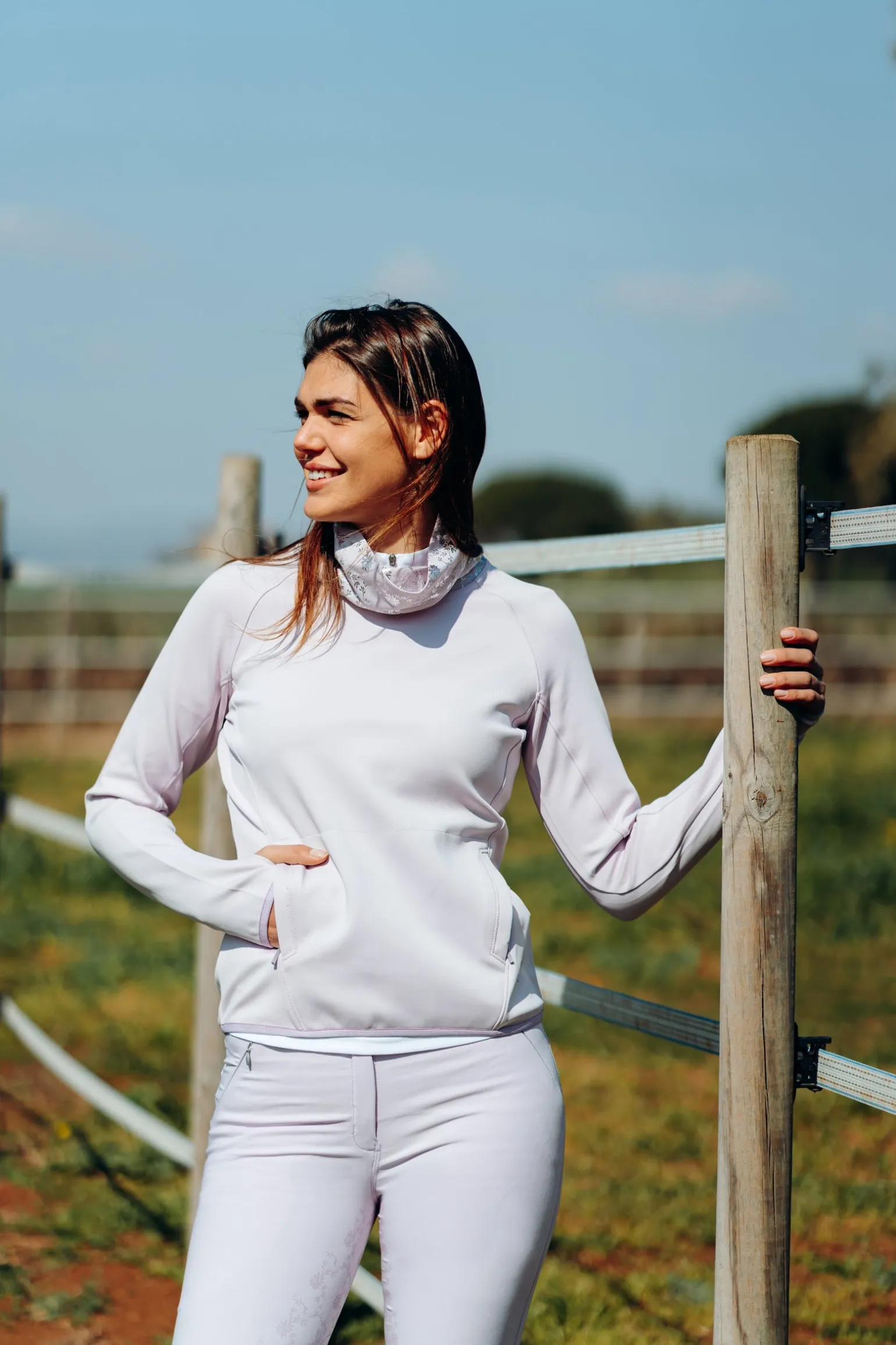 Kaitlin Damen Funktionssweatshirt mit Blumenkragen