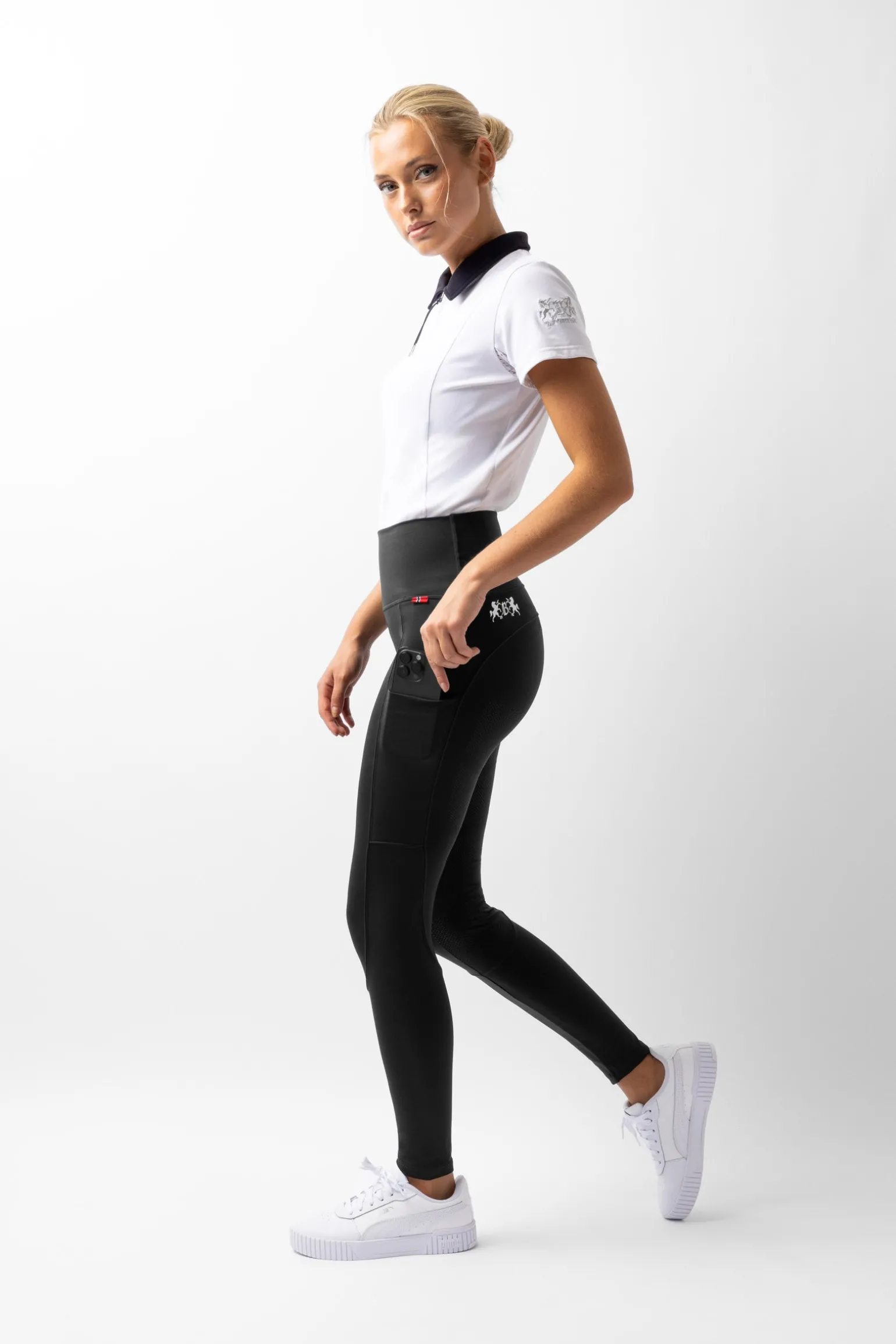Lara Damen Reitleggings mit Vollbesatz mit hohem Bund