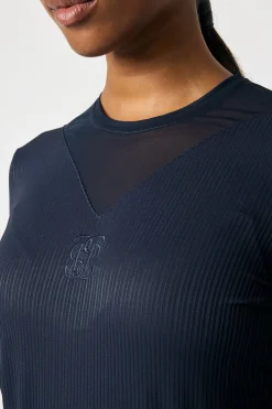 Leandra L/S Gestreiftes Mesh-Shirt