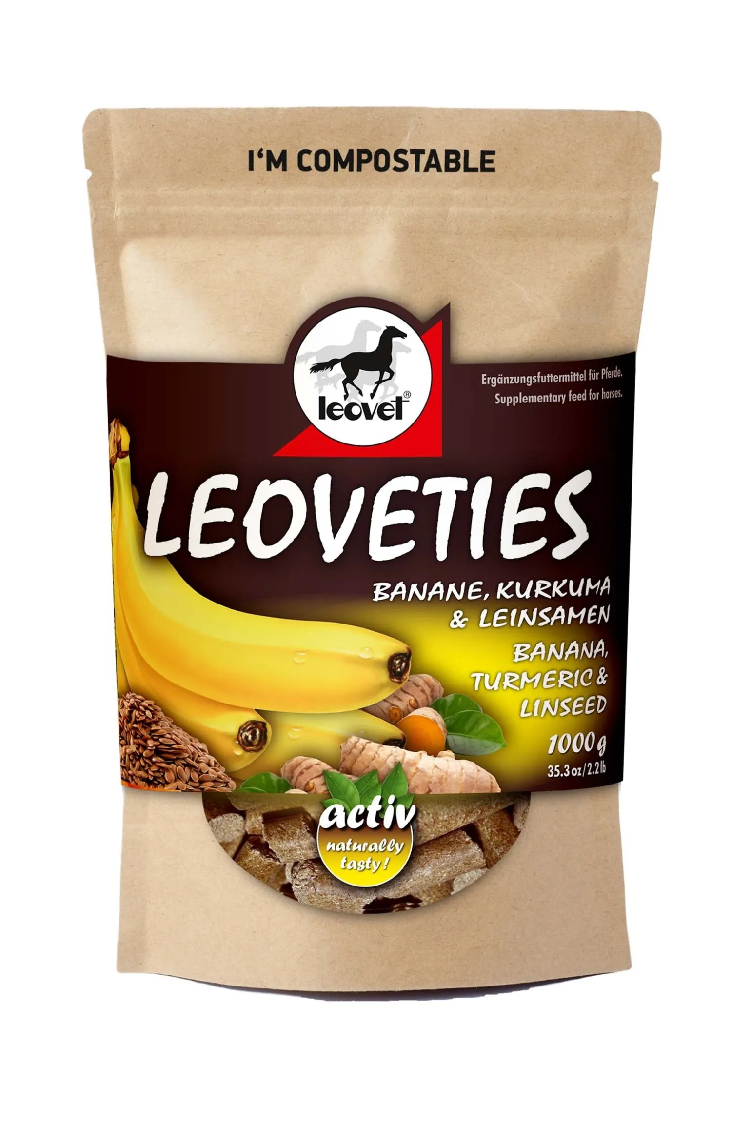 Leoveties Banane, Kurkuma, Leinsamen, 1 Kg
