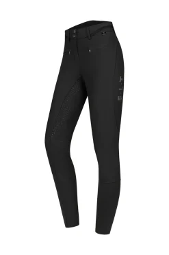 Maja Damen Glam Curved High Waist Reithose mit Vollbesatz