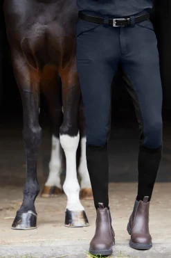 Matteo Classic Herrenreithose mit Vollbesatz aus Kunstleder