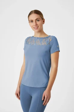Natalia Damen Spitzenshirt