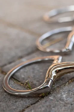 Novocontact Olivenkopfgebiss mit D-Ringen, doppelt gebrochen, Sensogan, 16 mm