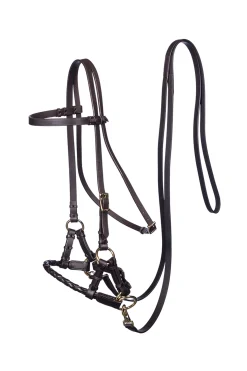 Pariba Sidepull (System 3) mit geflochtenem Nasenriemen, inkl. Zügel