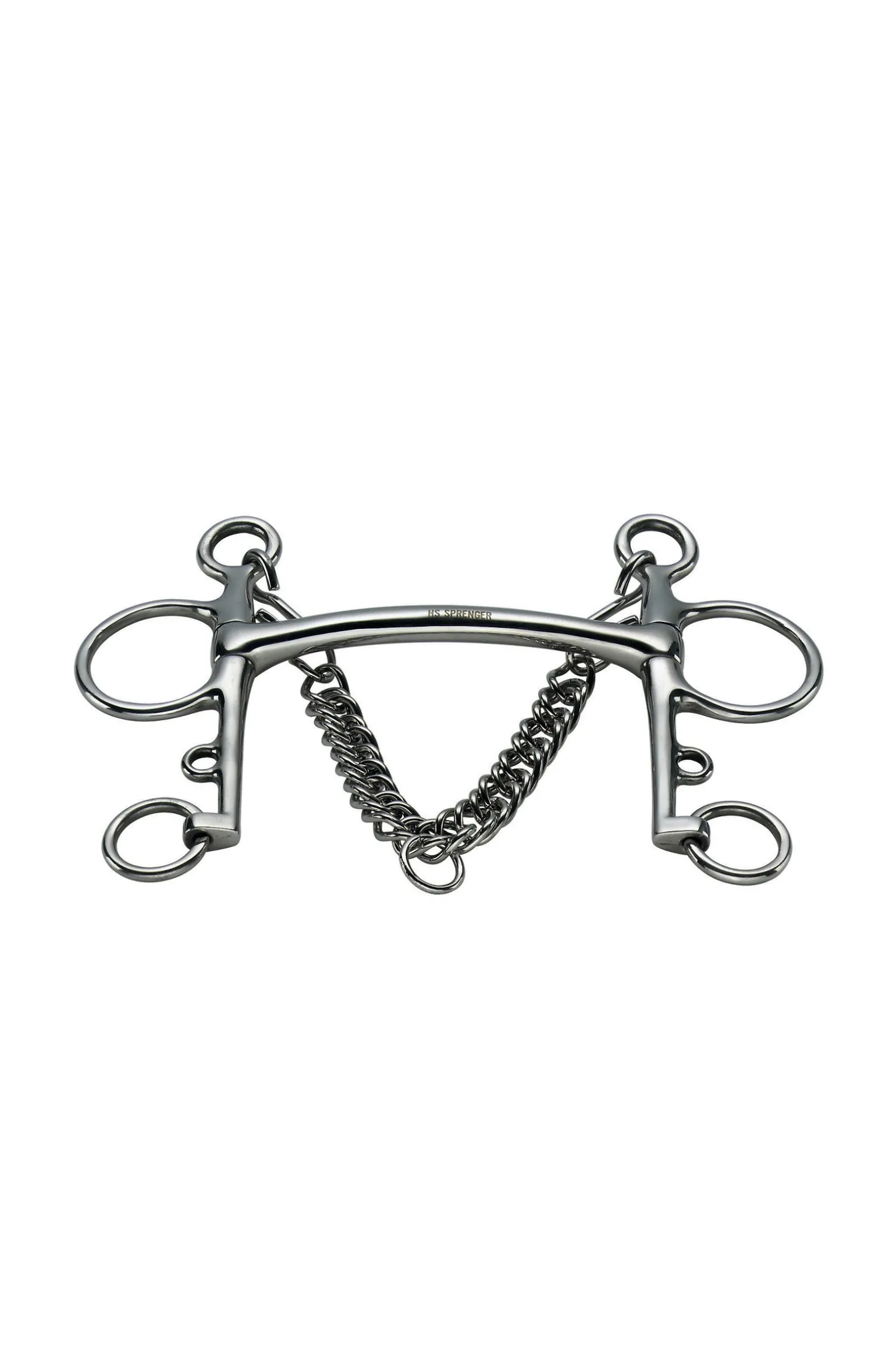 Pelham, Stangengebiss, gebogen, Edelstahl