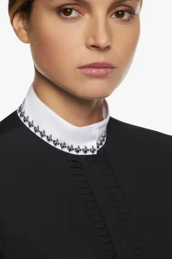 plissiertes Langarm Damen Turniershirt