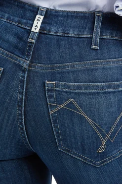 Real PR Abby Straight Reithose mit Vollbesatz in Jeansoptik für Damen