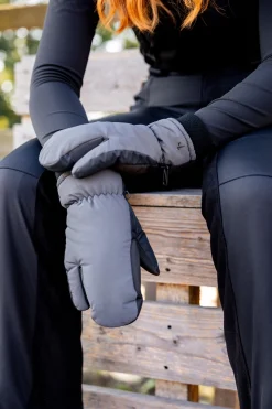 Reflektierende 3-Finger Reithandschuhe