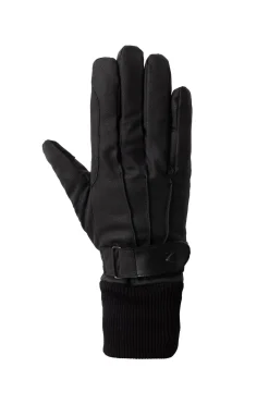 Reithandschuhe aus Kunstleder mit Fleece-Futter