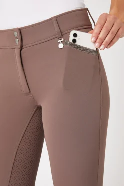 Reithose mit Silikonvollbesatz und Kristall-Taschen
