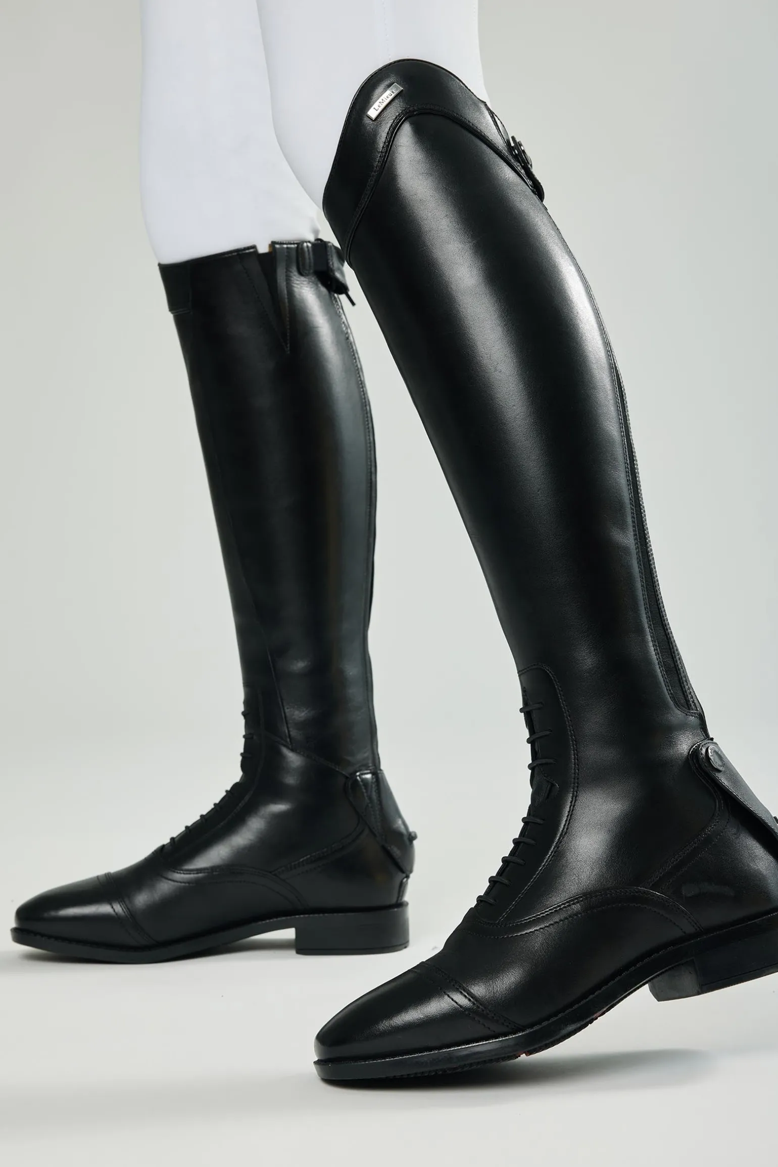 Reitstiefel mit Schnürung, kurzer Schaft