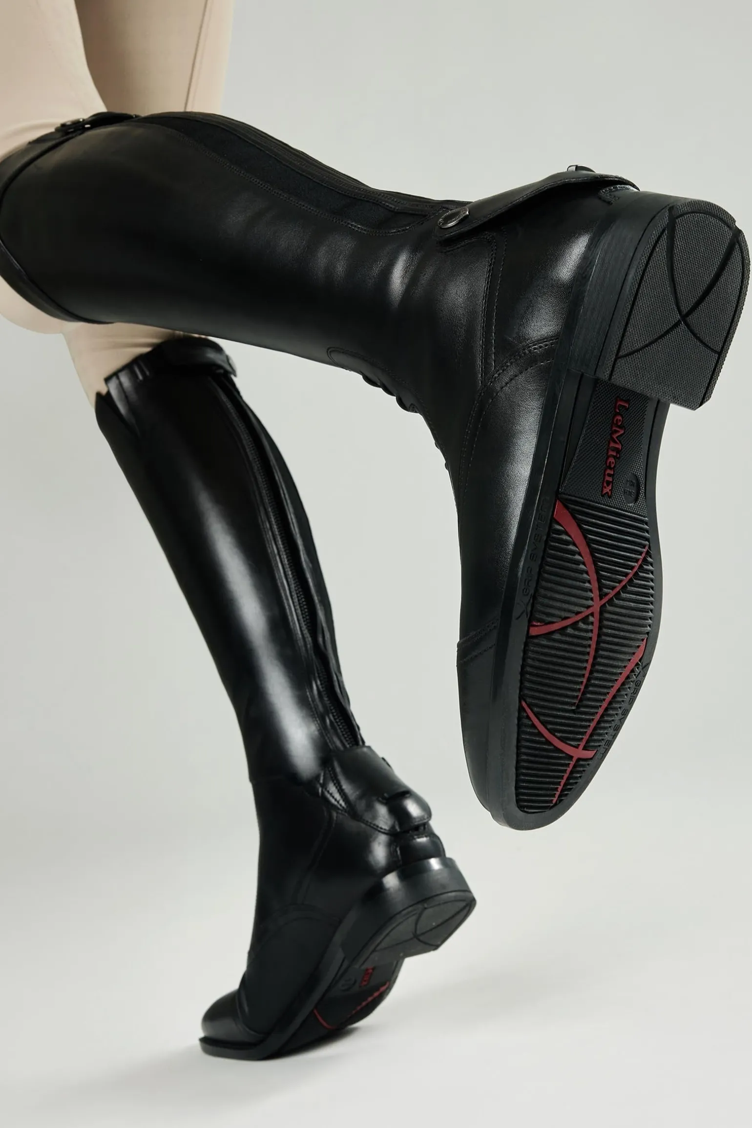 Reitstiefel mit Schnürung, reguläre Schafthöhe
