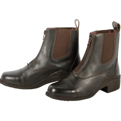 Reitstiefeletten aus Leder mit Reißverschluss