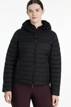 Rose Damen-Steppjacke mit Kapuze