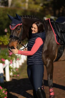 Rose Damen-Steppweste mit Kapuze