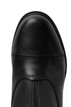 Rose Reitstiefeletten aus Leder mit Reißverschluss