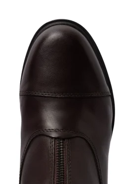 Rose Reitstiefeletten aus Leder mit Reißverschluss