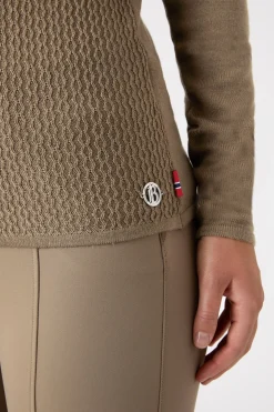 Ruth Damen Strickpullover mit Reißverschluss