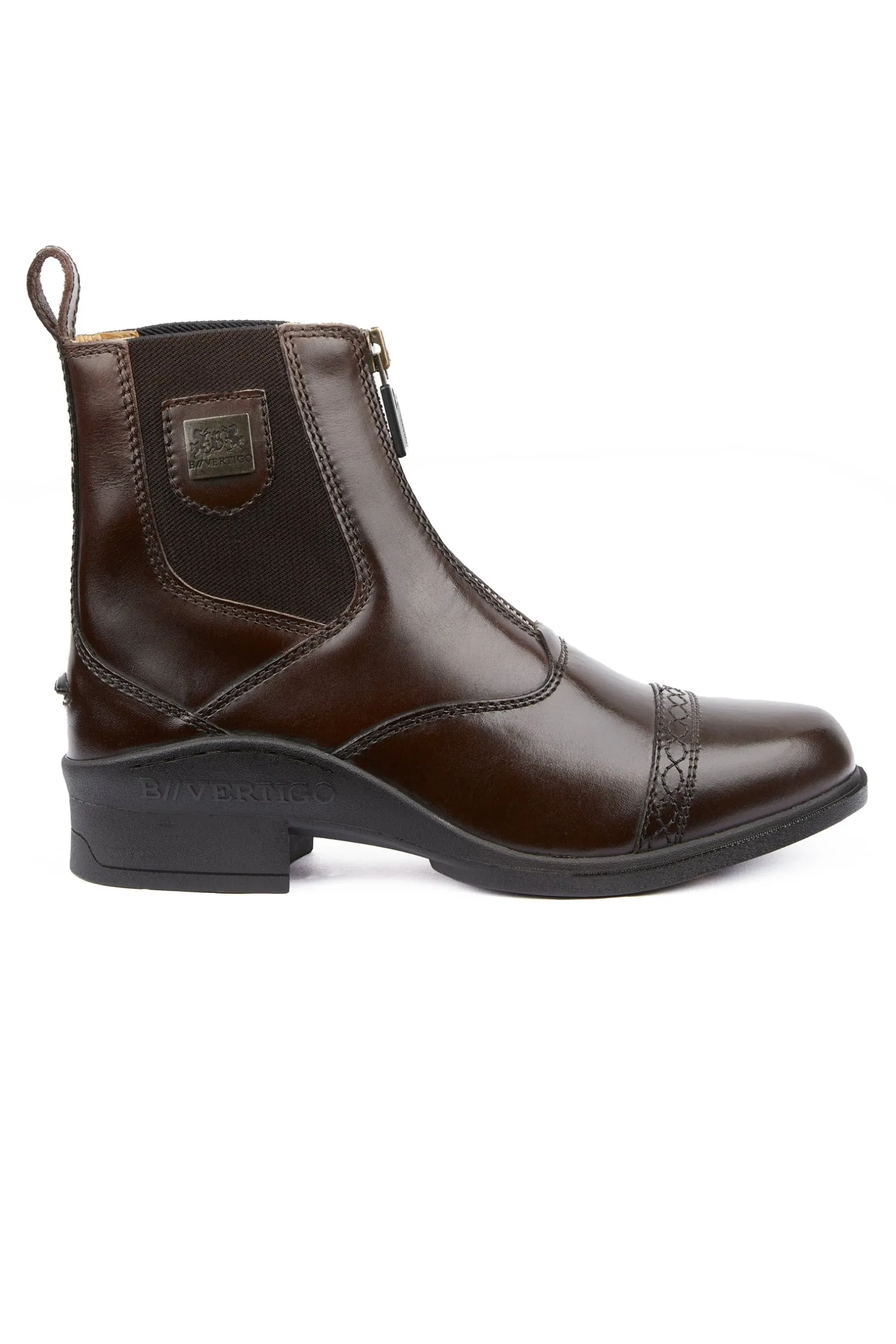 Saturn Damen Lederreitstiefeletten mit Reißverschluss