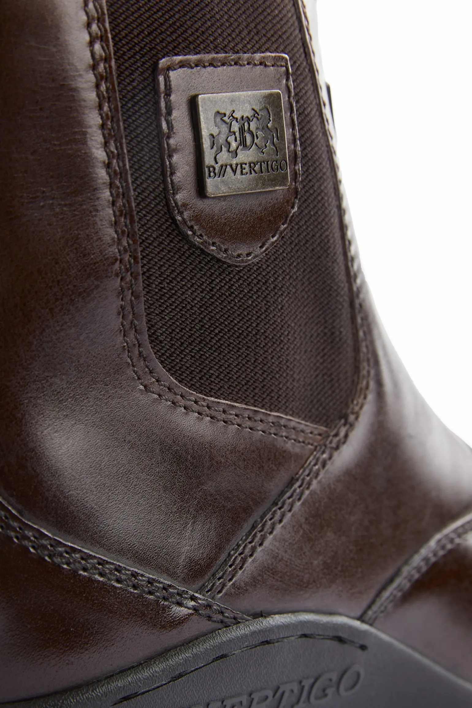 Saturn Damen Lederreitstiefeletten mit Reißverschluss