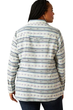 Seaside Serape Damen Shirt mit Druckknöpfen
