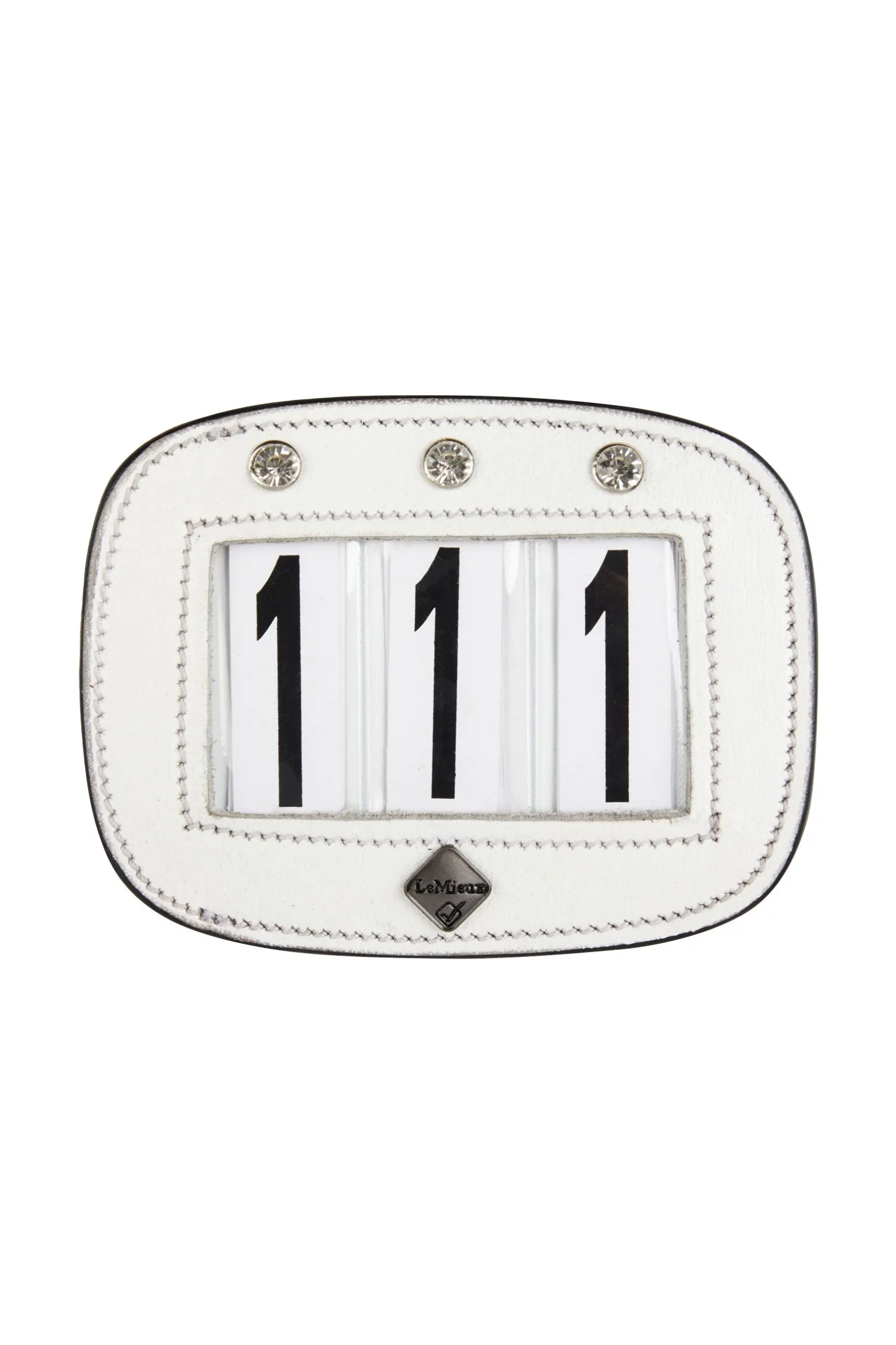 Startnummernhalter für den Sattel mit Glitzersteinen