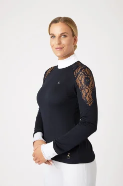 Sylvie Damen Langarm-Turniershirt mit Spitze