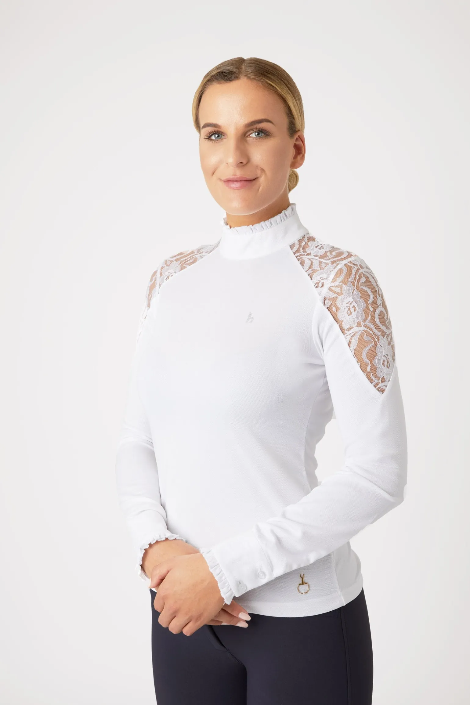 Sylvie Damen Langarm-Turniershirt mit Spitze