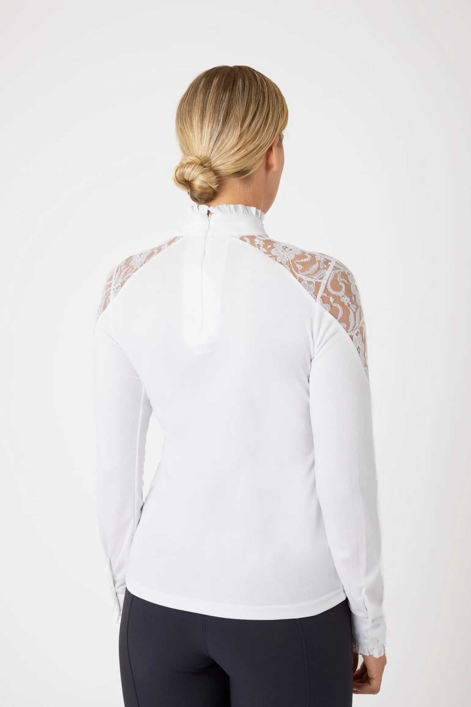 Sylvie Damen Langarm-Turniershirt mit Spitze