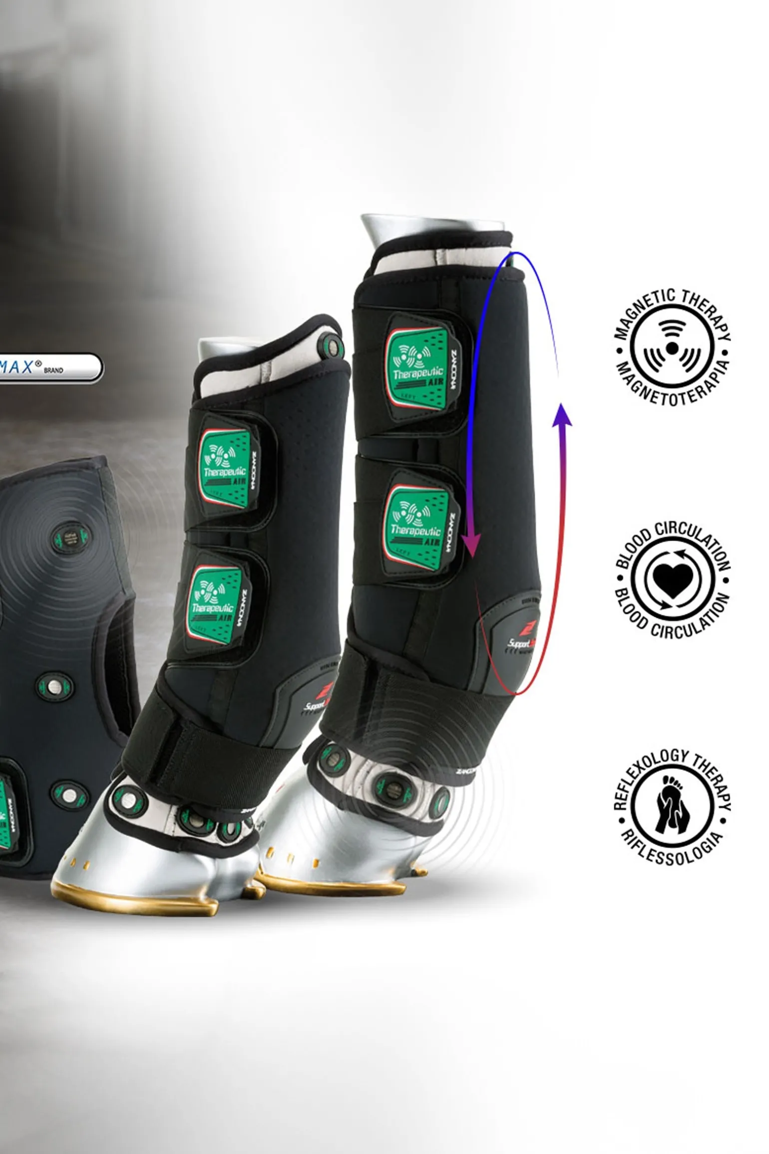 Therapeutisch unterstützende Stallgemaschen, vorne