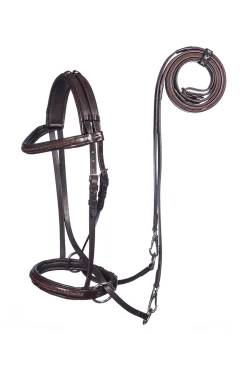 Ulan Bitless Bridle (System 5) Leather w/ Leather Reins