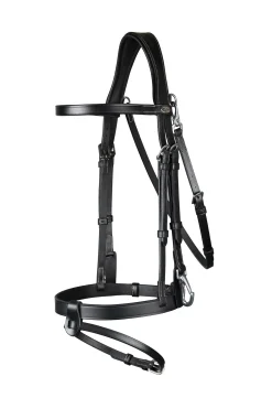 Working Trense aus flachem Leder mit Karabinerhaken