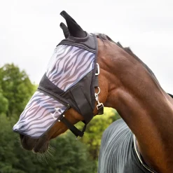 Zebra-Fliegenmaske mit Nüsterschutz